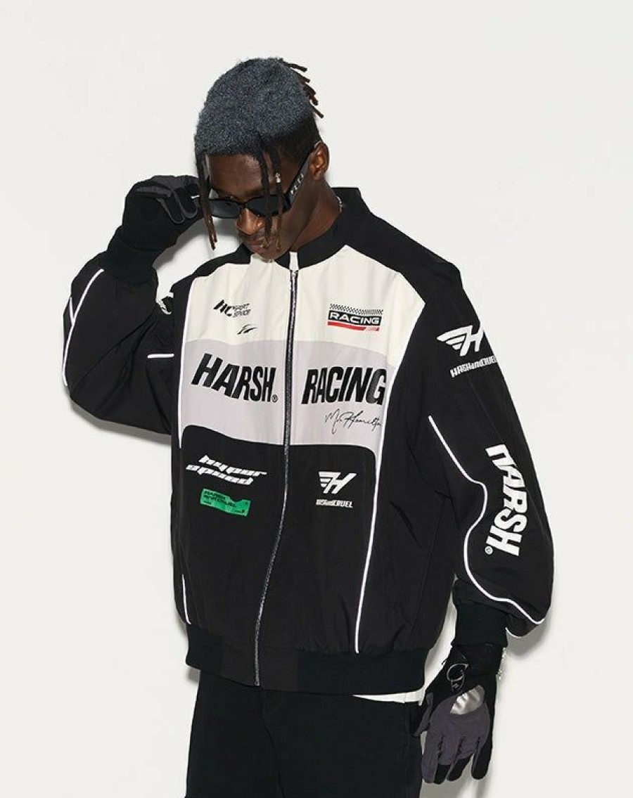 Men Harsh and Cruel Jackets | Retro Motorcycle Racing Logo Jacket ...